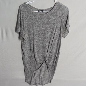 Market & Spruce Heather Gray Twist Front Tunic